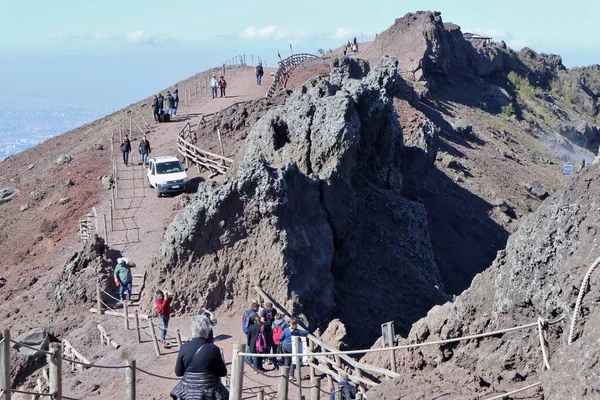 Herculaneum Campania Italy February 2020 Path Gran Cone Reaches Edge — 图库照片