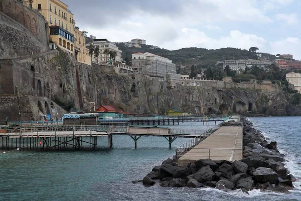 Sorrento Campania Italia Febrero 2020 Baños Marina Piccola Invierno — Foto de Stock