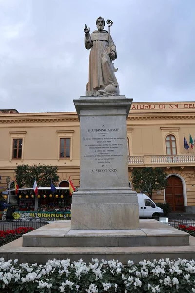 Sorrento Campania Italia Febrero 2020 Estatua Sant Antonino Abbate Patrona — Foto de Stock