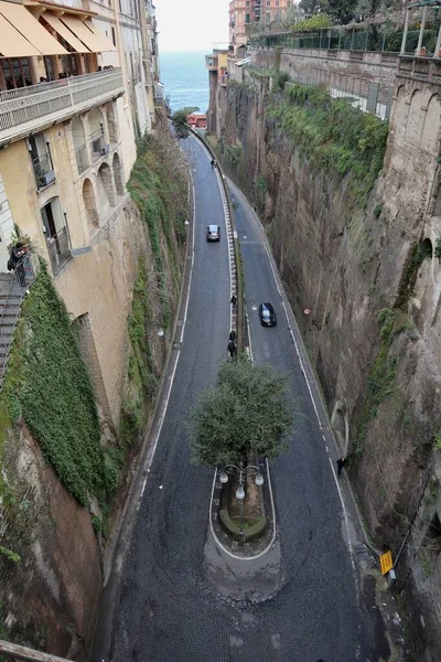 Sorrento Campania Itália Fevereiro 2020 Rua Luigi Maio Que Leva — Fotografia de Stock