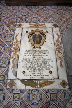 Sorrento, Campania, İtalya - 16 Şubat 2020: Santissima Annunziata Kilisesi İçişleri