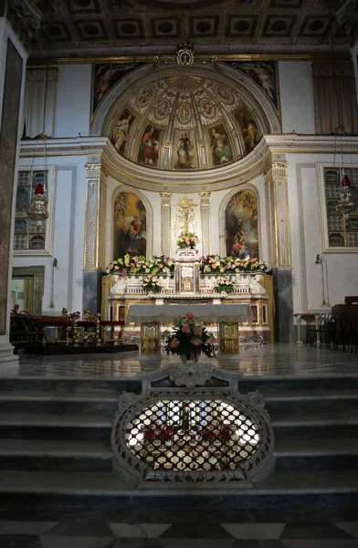 Sorrento Campania Italy Лютого 2020 Interior Basilica Sant Antonino Abate — стокове фото
