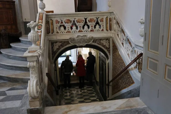 Sorrento Campania Itália Fevereiro 2020 Interior Basílica Santo Antonino Abate — Fotografia de Stock