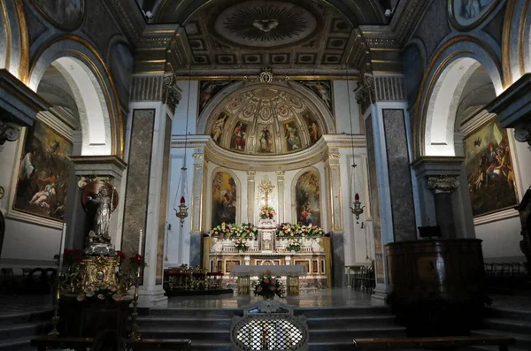 Sorrento Campania Itália Fevereiro 2020 Interior Basílica Santo Antonino Abate — Fotografia de Stock