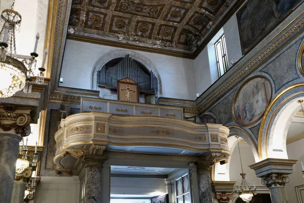Sorrento Campania Italia Febrero 2020 Interior Basílica Sant Antonino Abate —  Fotos de Stock
