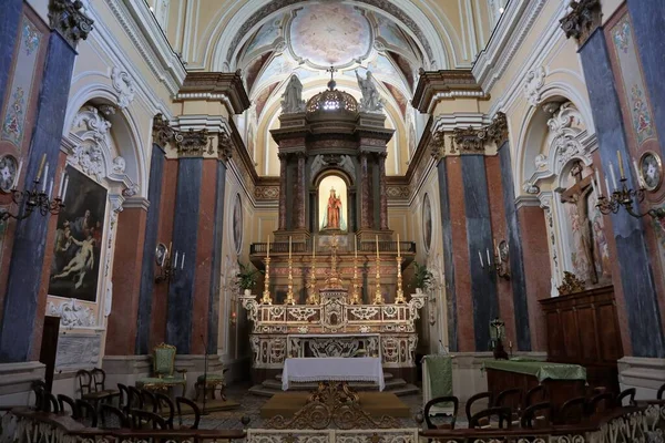 Sorrento Campania Italia Febrero 2020 Interior Iglesia Santissima Annunziata —  Fotos de Stock