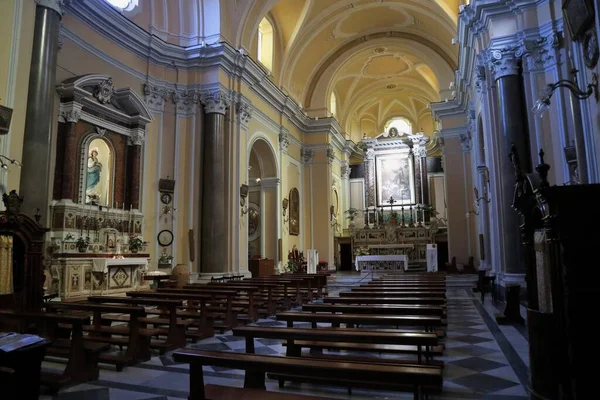 Sorrento Campania Itália Fevereiro 2020 Interior Igreja São Francisco — Fotografia de Stock