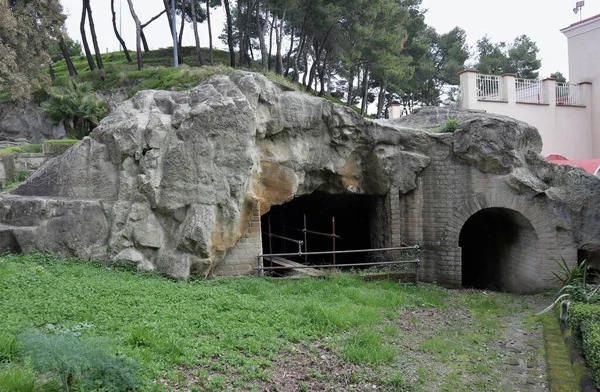 Nápoles Campania Italia Febrero 2020 Ruinas Villa Imperial Pollione Parque —  Fotos de Stock