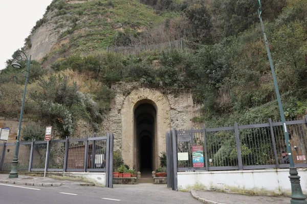 Nápoles Campania Italia Febrero 2020 Largo Túnel Construido Por Los — Foto de Stock