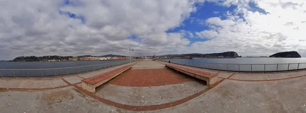 Bagnoli Campania Italy February 2020 Panoramic Photo North Pontile Former — Stock Photo, Image