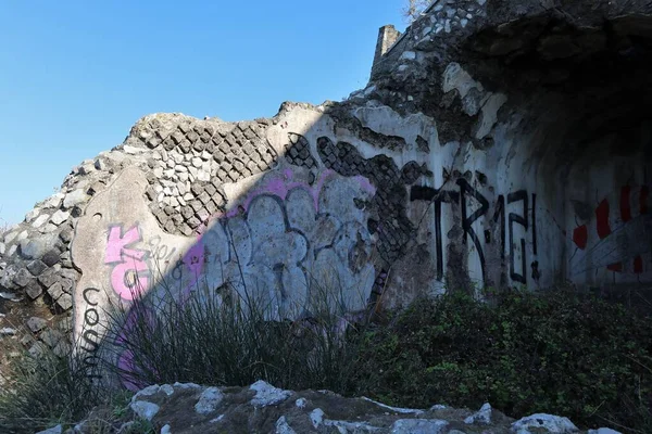 Sorrento Campania Talya Şubat 2020 Pollio Felice Roma Villasının Kalıntıları — Stok fotoğraf