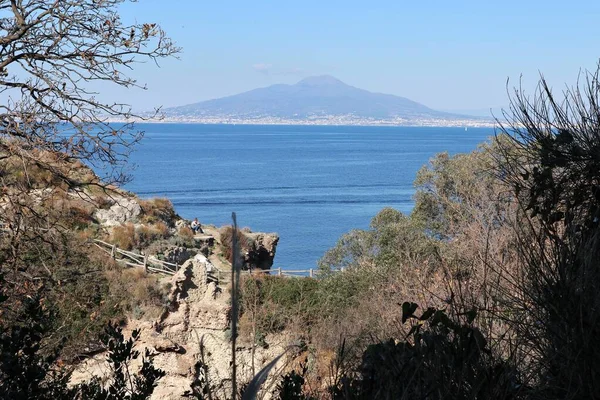 Сорренто Кампания Италия Февраля 2020 Года Панорамный Вид Руин Римской — стоковое фото