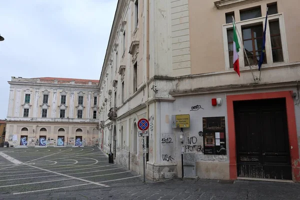 Benevento Campania Italië Maart 2020 Glimp Van Het Historische Centrum — Stockfoto