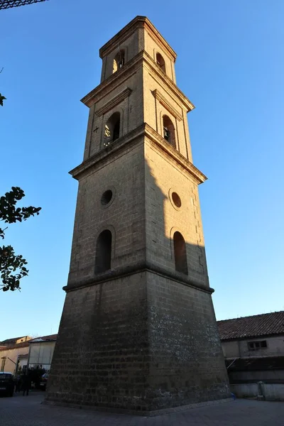 Caiazzo Campania Italy February 2020 Cathedral Santa Maria Assunta Sunset — Stock Photo, Image