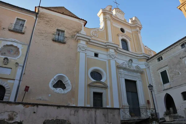 Caiazzo Campania Italia Febrero 2020 Catedral Santa Maria Assunta Atardecer —  Fotos de Stock