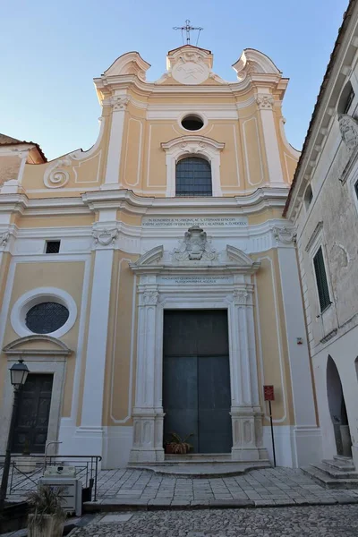 Caiazzo Campania Itália Fevereiro 2020 Catedral Santa Maria Assunta Pôr — Fotografia de Stock