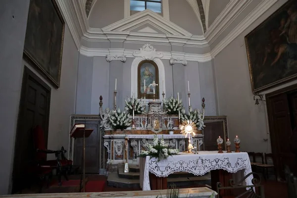 Caiazzo Kampania Włochy Lutego 2020 Wnętrze Kościoła San Francesco — Zdjęcie stockowe