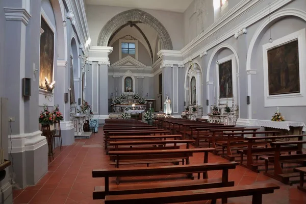 Caiazzo Campania Italia Febrero 2020 Interior Iglesia San Francesco —  Fotos de Stock