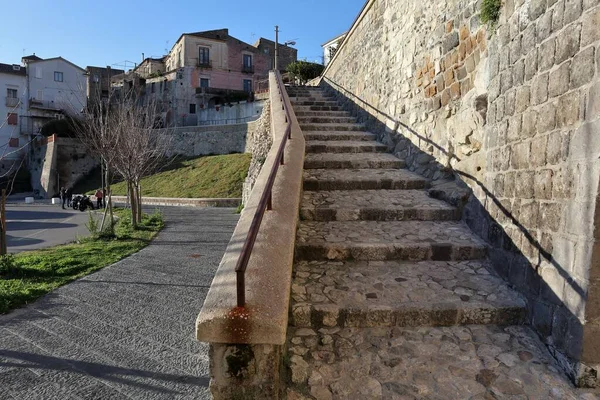 Caiazzo Campania Itália Fevereiro 2020 Vislumbre Centro Histórico — Fotografia de Stock