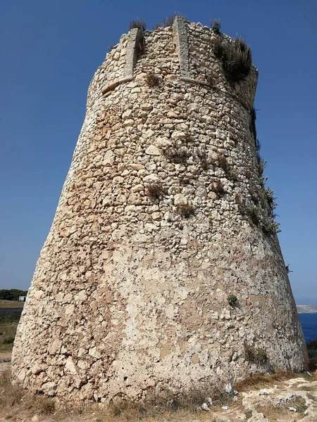 Santa Maria Leuca Puglia Itália Agosto 2019 Torre Minervino Construída — Fotografia de Stock