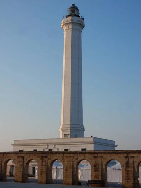 Santa Maria Leuca Lecce Puglia Italia Agosto 2019 Faro Desde — Foto de Stock