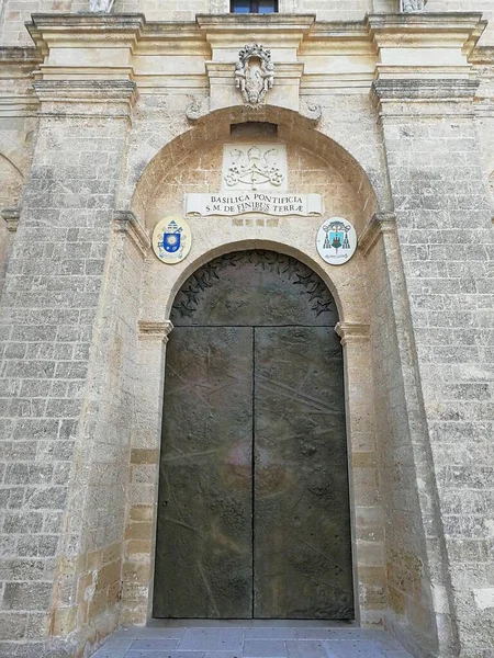 Santa Maria Leuca Lecce Puglia Itália Agosto 2019 Detalhe Basílica — Fotografia de Stock