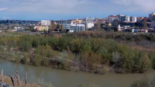 Time lapse su Benevento con tempo variabile — Stock Video