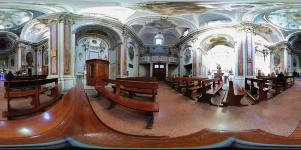 Sulmona Abruzzo Marzo 2019 Foto Sferica Della Chiesa San Francesco — Foto Stock