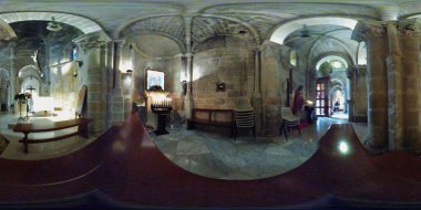 Matera, Basilicata, İtalya - 3 Kasım 2019: San Giovanni Battista Kilisesi 'nin küresel fotoğrafı