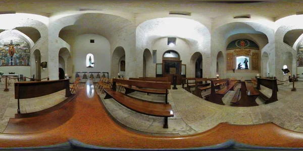 Alberobello Puglia Italy September 2018 Spherical Photo Altar Trullo Church — Stock Photo, Image