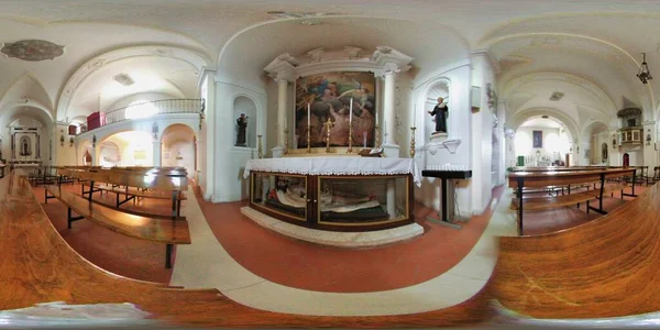 Opi Aquila Abruzja Włochy Września 2018 Sferyczne Zdjęcie Kościoła Santa — Zdjęcie stockowe