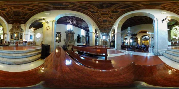 Pescocostanzo Abruzzo Italy Вересня 2018 Spherical Photo Church Santa Maria — стокове фото