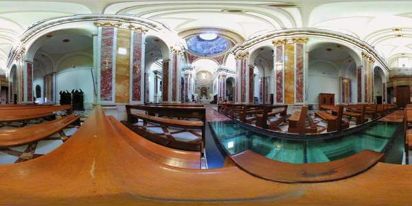 Isernia Molise Italy Вересня 2018 Spherical Photo Cathedral San Pietro — стокове фото