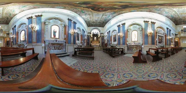 Sorrento Campania Italy February 2020 360 Spherical Photo Interior Church — 图库照片