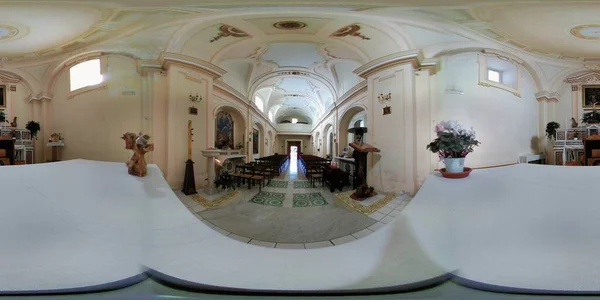 Massa Lubrense Campania Italy Лютого 2020 360 Сферична Фотографія Церкви — стокове фото
