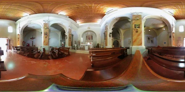 Ceppaloni Campania Italy June 2018 Spherical Photo Square Front Church — Stock Photo, Image