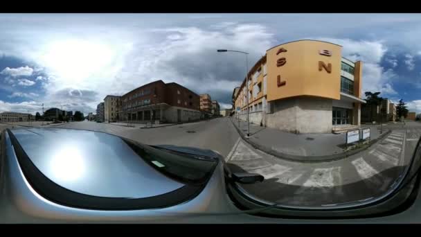 Benevento - Video sferico da piazza Risorgimento al viale Atlantici. — Vídeos de Stock