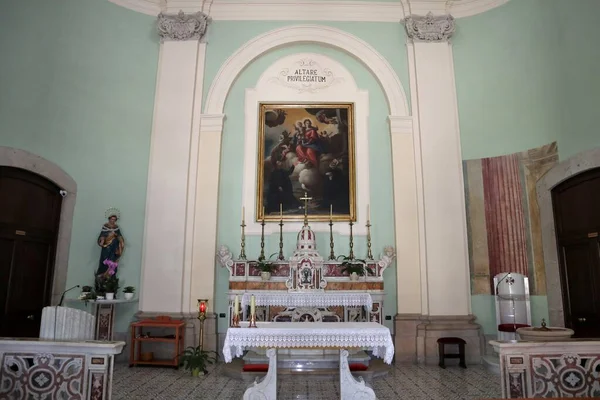Benevento Kampania Włochy Maja 2020 Wnętrze Kościoła Santa Maria Della — Zdjęcie stockowe