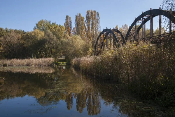 Puente Knyavri Kis Balaton Hungría Hermoso Puente Magnífica Naturaleza Del — Foto de Stock