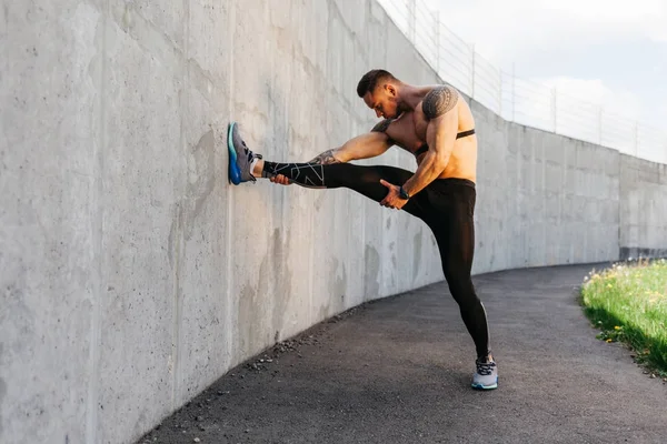 Sportman opleiding benen — Stockfoto