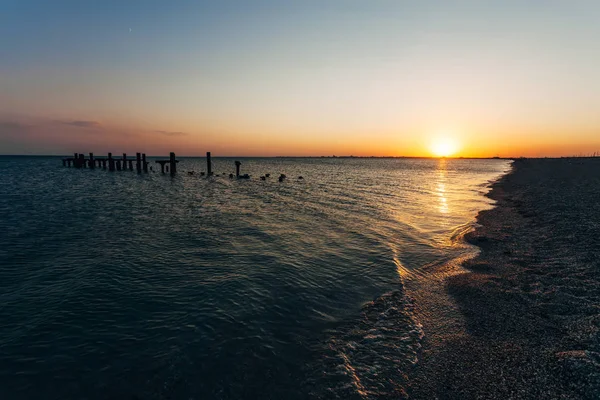 Sonnenuntergang über dem schwarzen Meer — Stockfoto