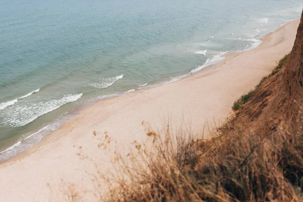 Піщаний Пляж Переглядали Зверху — стокове фото