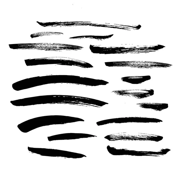 Set de manchas vectoriales de tinta negra . — Archivo Imágenes Vectoriales