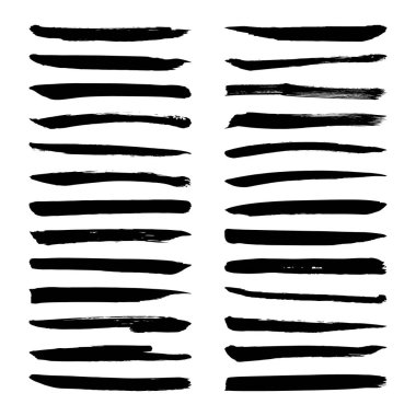 Siyah mürekkep vektör lekeleri kümesi.