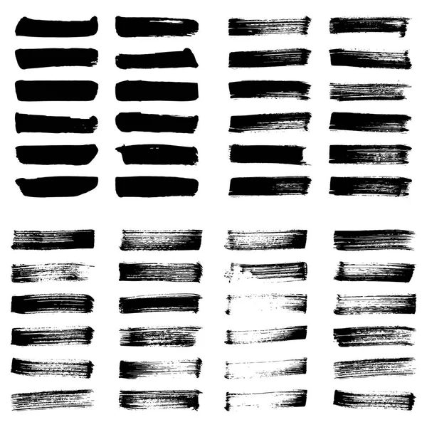 Ensemble de taches vectorielles d'encre noire . — Image vectorielle