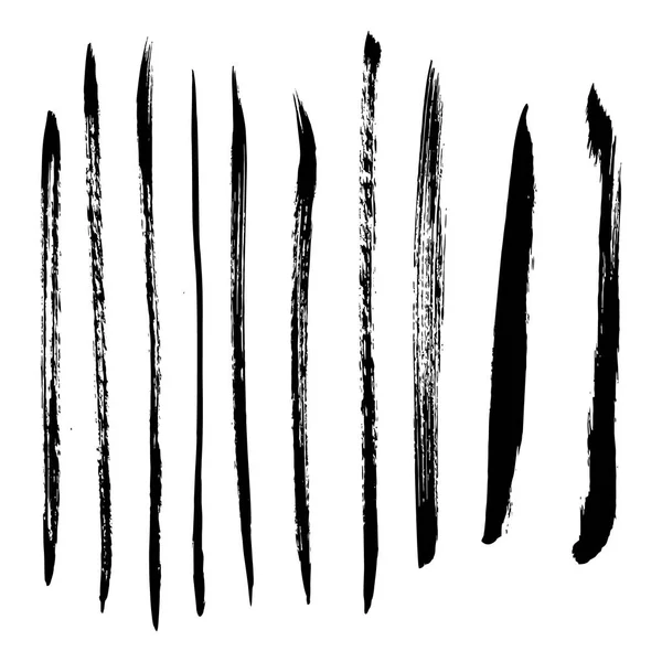 Set de manchas vectoriales de tinta negra . — Archivo Imágenes Vectoriales