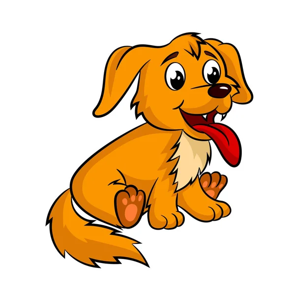 Cute cartoon dog. — Stock Vector