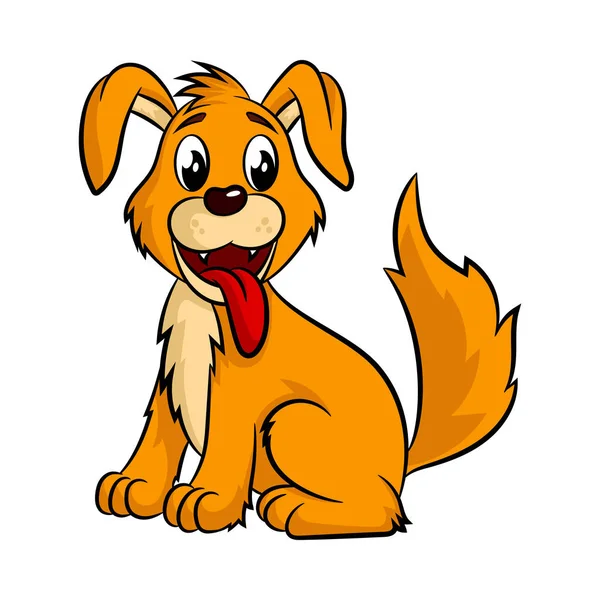 Cão bonito dos desenhos animados . — Vetor de Stock