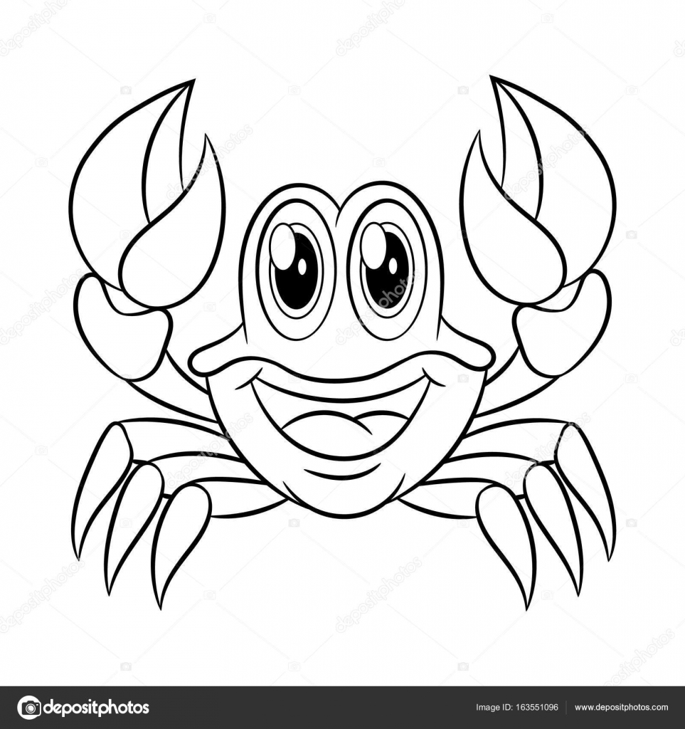 Krab Kleurboek Stockvector Ismagilovilnaz999 163551096