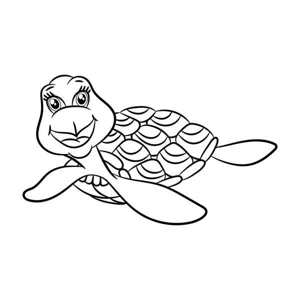 Żółwie, kolorowanka. — Wektor stockowy